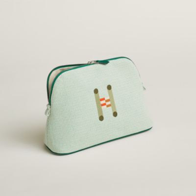 フラットポーチ 刺繍入り 《フォーブル・コーナー》 PM | Hermès